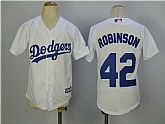 Youth Los Angeles Dodgers #42 Jackie Robinson White New Cool Base Jersey,baseball caps,new era cap wholesale,wholesale hats